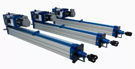 Representation of electro-mechanical actuators (EMAs) which utilize mechanical components such as screws, gears and belts.